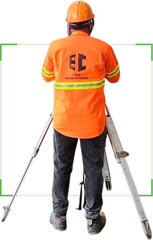 Equipo realizando trabajos de topografía